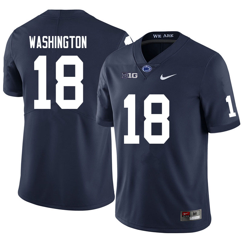 NCAA Nike Men's Penn State Nittany Lions Parker Washington #18 College Football Authentic Navy Stitched Jersey FVS2298QY